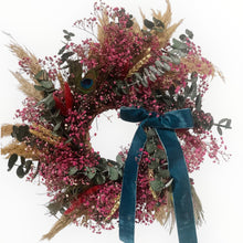 Load image into Gallery viewer, Pink Peacock Wreath