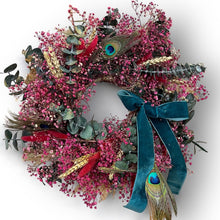 Load image into Gallery viewer, Pink Peacock Wreath