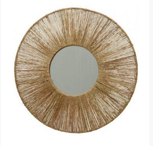 Round Natural Mirror