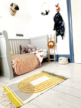 Load image into Gallery viewer, Tufted Yellow And Grey Rug

