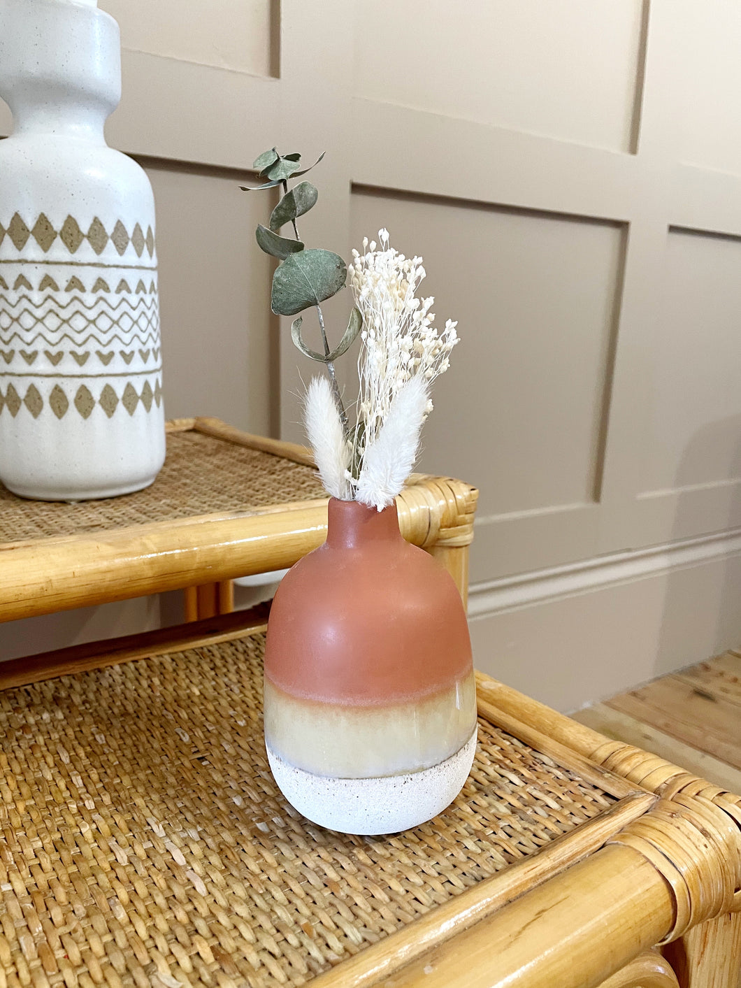Ombré Glaze Brown Mini Vase